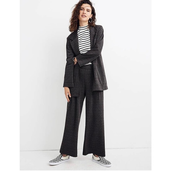 Madewell | Women | Gray Glen Plaid Oversized Open Front Knit Blazer | Size Small - Picture 10 of 11